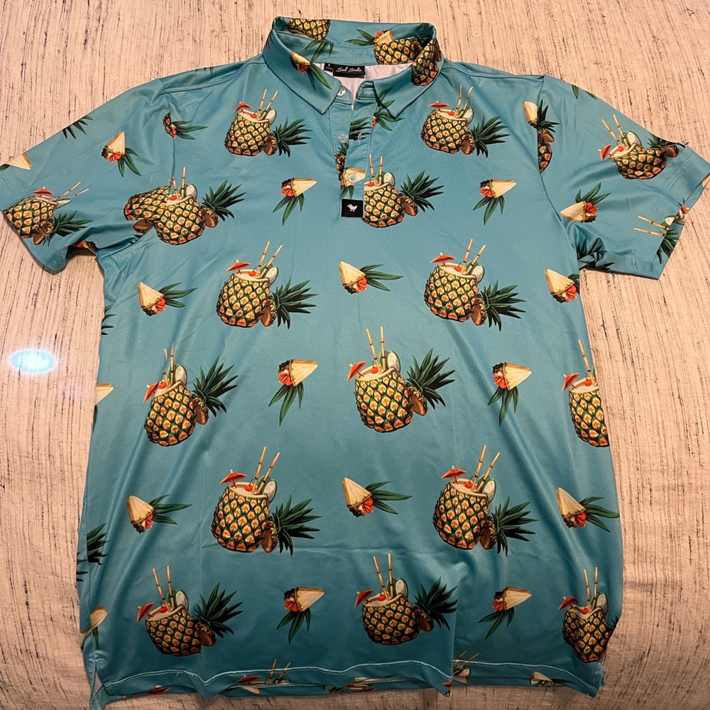 Bad birdie pineapples polo